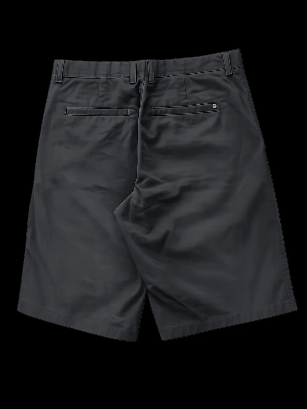 Free World Men's Flat-Front Discord Relax Black Chino Shorts